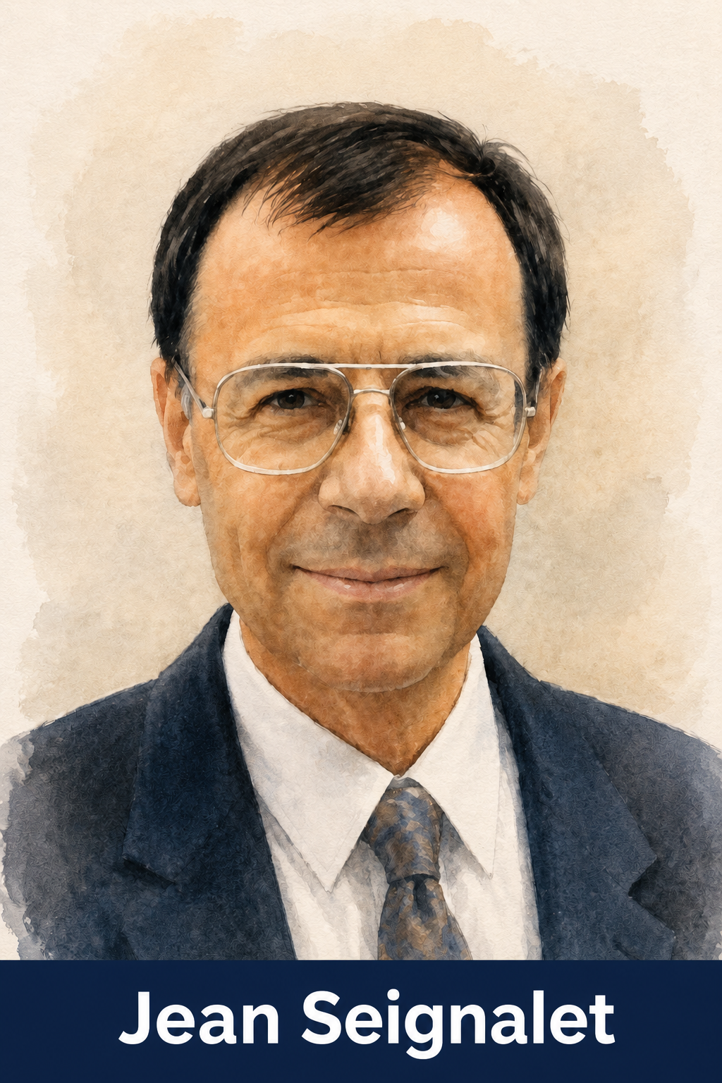 Portrait aquarelle du Dr Jean Seignalet
